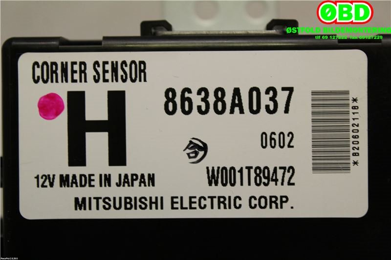 Styreenhet parkering til Mitsubishi ASX 2010-2019 (MITSUBISHI|8638A037|)