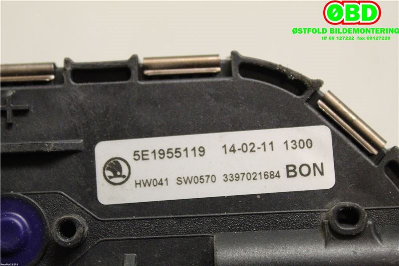 Viskermotor frontrute til Škoda Octavia 2013-2016 (Type III, Fase 1) (SKODA||5E1955119)