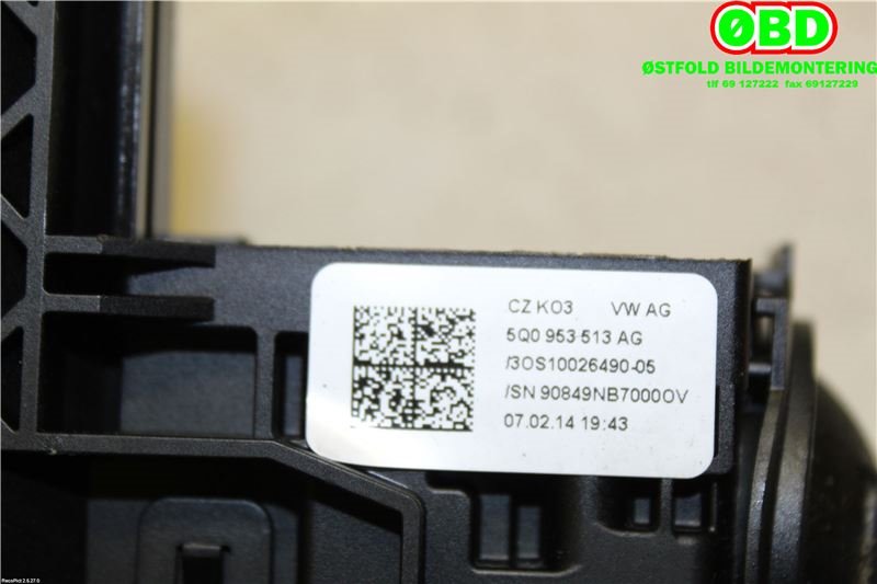 Bryter combi til Škoda Octavia 2013-2016 (Type III, Fase 1)  (SKODA|5Q0 953 513 AG||5Q0953507EJ)