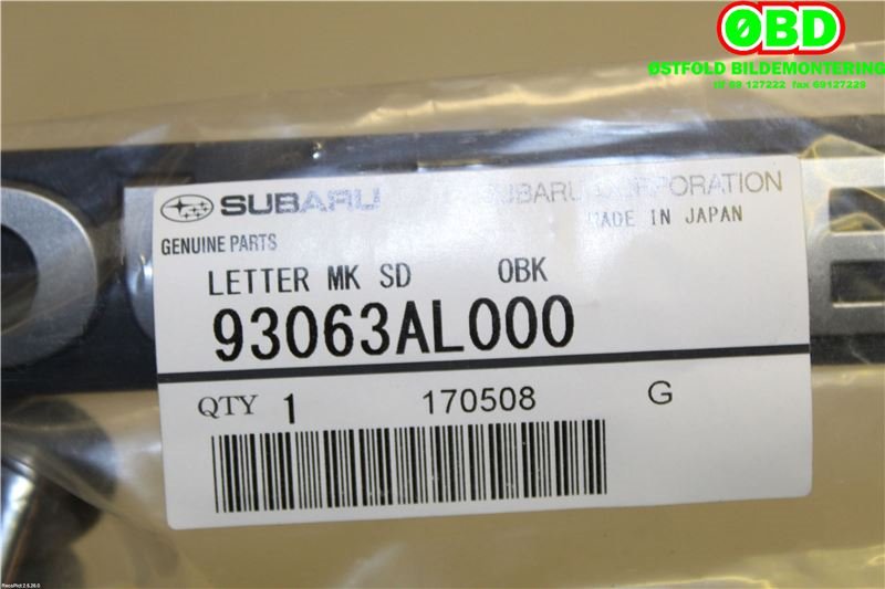 Emblem til Subaru Outback 2015-2020 (Type V)  