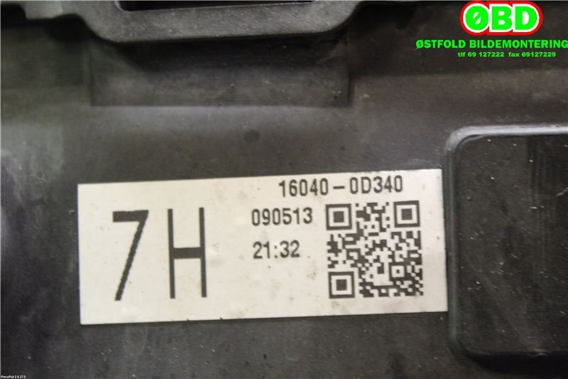 Kjølevifte til Toyota Avensis 2009-2015 (Type III, Fase 1)  (TOYOTA|163610N040|)