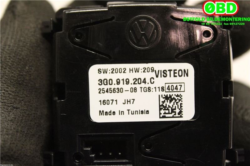 Instrument klokke til VW Passat 2015-2019 (Fase 1) (B8) (B8) (VOLKSWAGEN|3G0 919 204 C||3G0919204C)