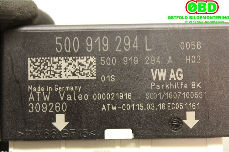 Styreenhet parkering til VW Passat 2015-2019 (Fase 1) (B8) (B8) (VOLKSWAGEN||5Q0919294L)