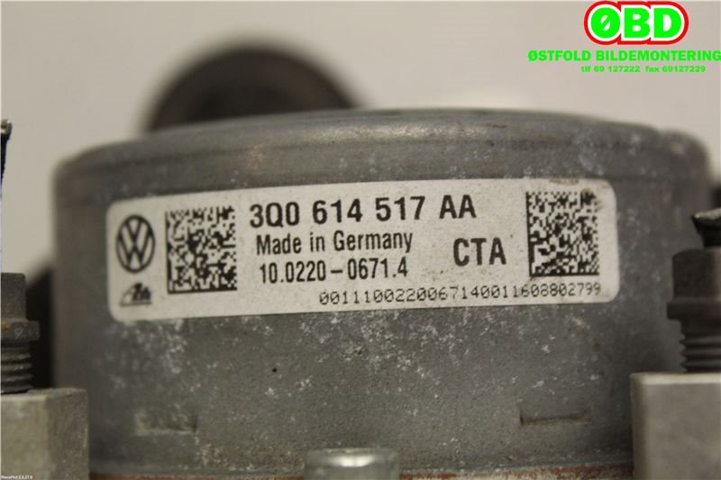 ABS sentral til VW Passat 2015-2019 (Fase 1) (B8) (B8) (VOLKSWAGEN|3Q0 614 517 AF||3Q0614517AA)