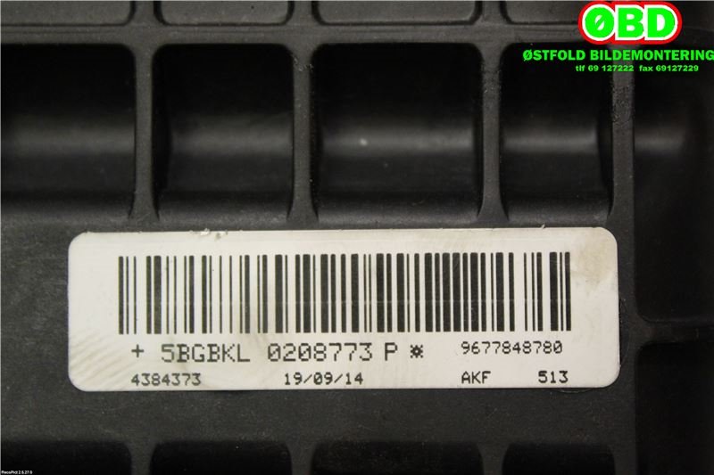 Airbag passasjer til Peugeot 308 2013-2021 (Type II)  (PEUGEOT|9677848780|)