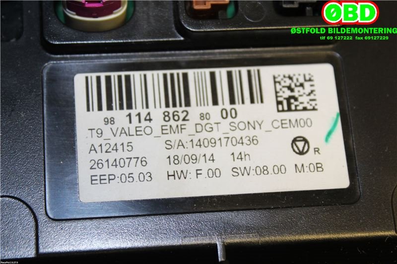 Instrument kjørecomputer til Peugeot 308 2013-2021 (Type II)  (PEUGEOT|9811486280|)
