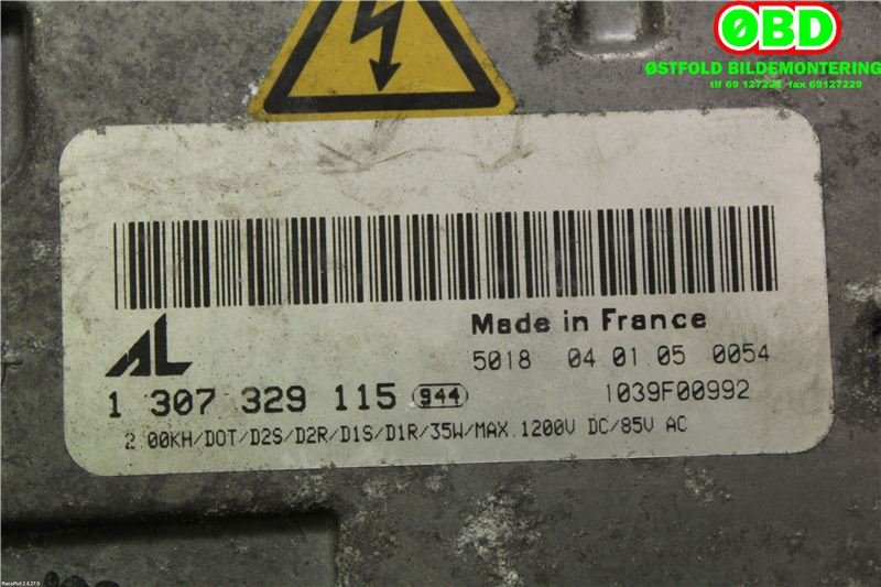 Styreenhet xenon/ballast til Audi A4 2004-2008 (Type III) (B7) (B7) (AUDI|8E0907391B|1307329115|)