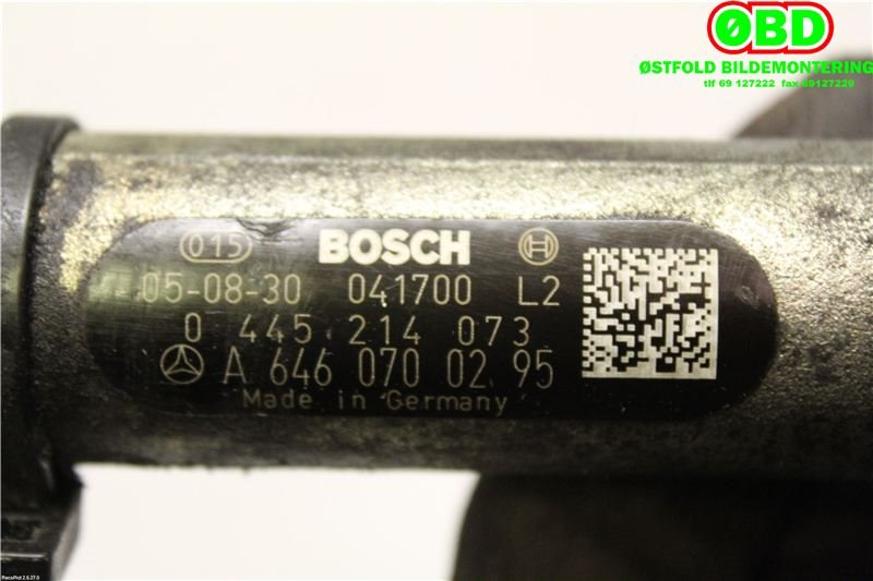 Dyseskinne (fuelrail) til Mercedes E-Klasse 2006-2009 (Fase 2) (W211) (W211) (MERCEDES|A 646 070 11 95|A 646 070 16 95|6460700295)