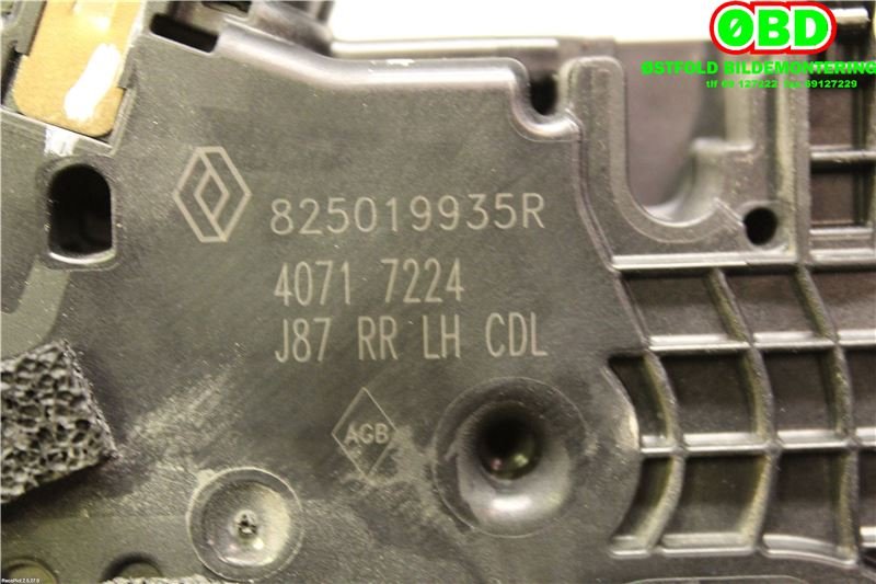 Låsekasse venstre bak til Renault Captur 2013-2020 (Type I)  (RENAULT|825019935R|805034742R)