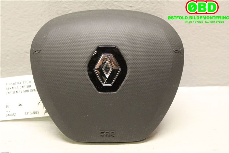 Airbag rattpute til Renault Captur 2013-2020 (Type I)  (RENAULT|985108265R|)