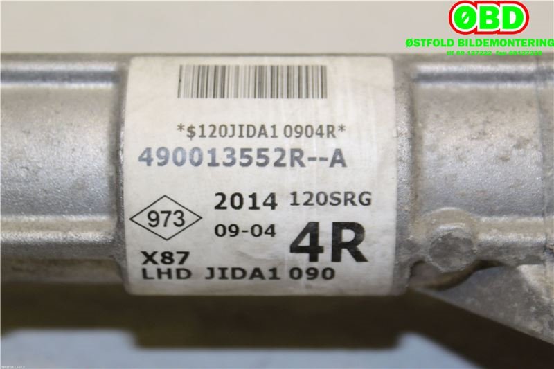Tannstang til Renault Captur 2013-2020 (Type I)  (RENAULT|490013552R|490012863R)
