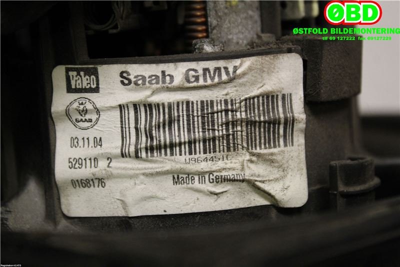 Varmeapparat motor til Saab 9-5 2001-2005 (Type I, Fase 2)  (SAAB||W964451C)