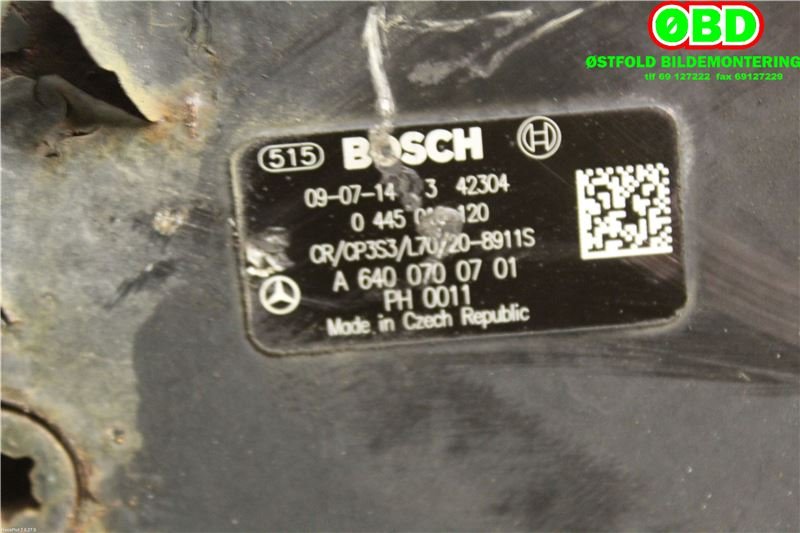 Dieselpumpe til Mercedes B-Klasse 2008-2011 (Fase 2) (W245) (W245) (MERCEDES|A 640 070 07 01||6400700701)