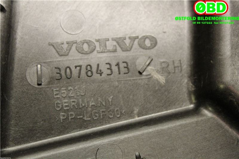 Ruteheis høyre bak til Volvo V60 2010-2013 (Type I, Fase 1)  (VOLVO|30784309|)