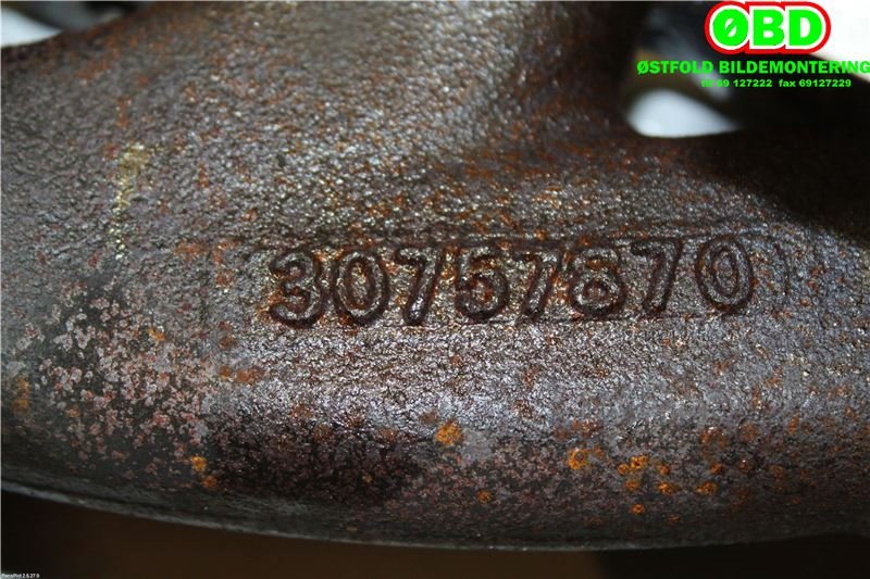 Manifold eksos til Volvo V60 2010-2013 (Type I, Fase 1)  (VOLVO|30757870|)