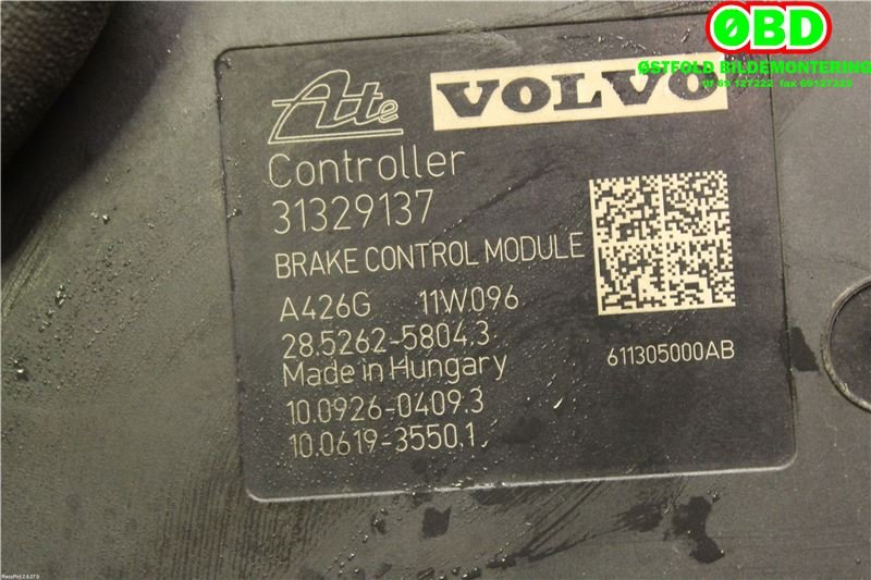 ABS sentral til Volvo V60 2010-2013 (Type I, Fase 1)  (VOLVO|31329138||31329137)
