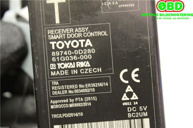 Styreenhet diverse til Toyota Yaris 2014-2020 (Type III, Fase 2)  (TOYOTA|897400D280|)