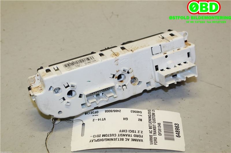 Varmeapparat betjening til Ford Transit Custom 2013-2023 (Type I)  (FORD|1843211||BK2T19980DG)