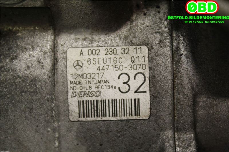 Aircondition kompressor til Mercedes CLS 2011-2017 (C218) (C218) (MERCEDES|A 002 230 32 11||0022303211)
