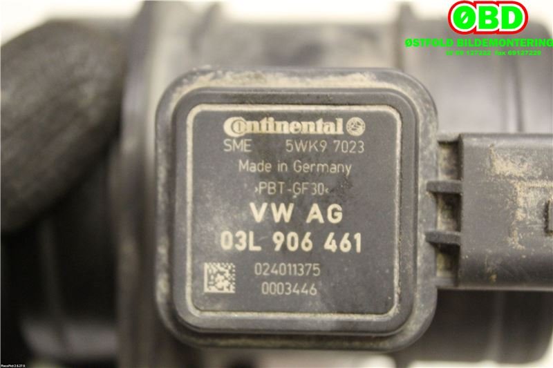 Luftmengde/luftmassemåler til VW Caddy 2010-2015 (Type III, Fase 2)  (VOLKSWAGEN|03L 906 461||03L906461)
