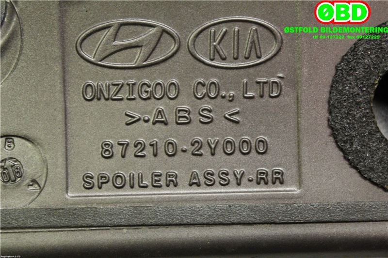 Spoiler bakluke til Hyundai Ix35 2010-2015 (HYUNDAI|872112Y000||872102Y000)