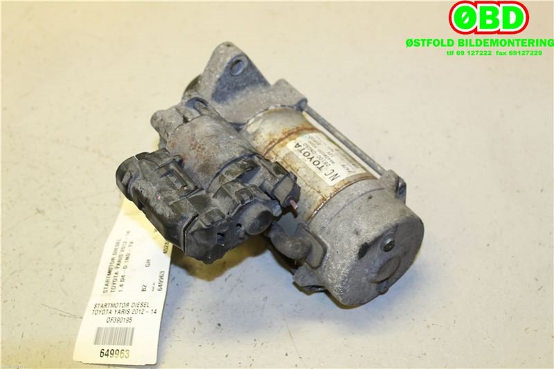 Starter diesel til Toyota Yaris 2012-2014 (Type III, Fase 1)  (TOYOTA|281000N050|4280006200)