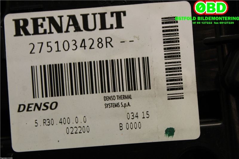 Varmeapparat betjening til Mercedes Citan 2012-2021 (W415) (W415) (MERCEDES|A 415 830 07 00||275103428R)