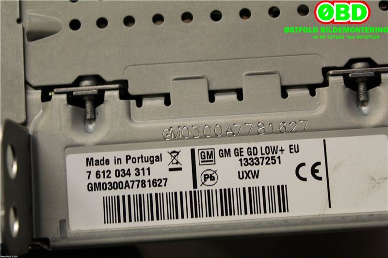 Bilstereo til Opel Meriva B 2010-2017  (OPEL|13337251|1780457|)