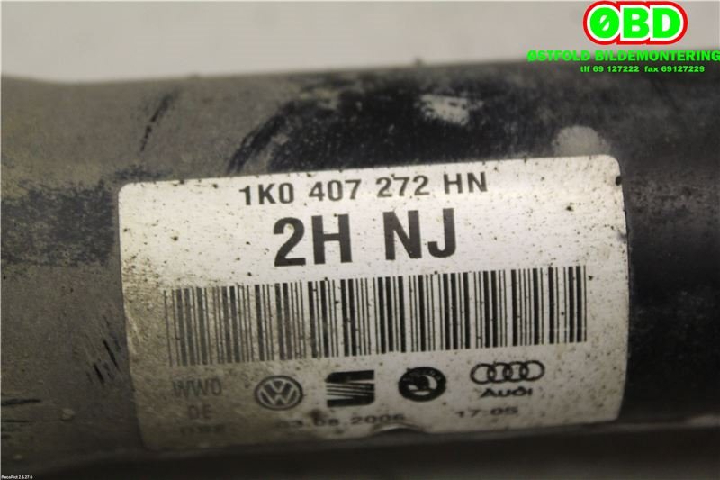 Drivaksel høyre foran til VW Passat 2005-2010 (B6) (B6) (VOLKSWAGEN|1K0 407 272 HN|5Q0 407 272 FF|1K0407272HN)