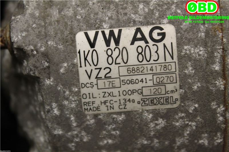 Aircondition kompressor til VW Passat 2005-2010 (B6) (B6) (VOLKSWAGEN|1K0 820 859 S||1K0820803N)