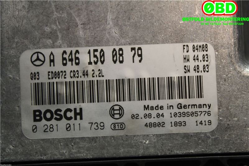 Styreenhet motor til Mercedes C-Klasse 2004-2007 (Fase 2) (W203) (W203) (MERCEDES|A 646 150 08 79|A 646 150 90 91|6461500879)
