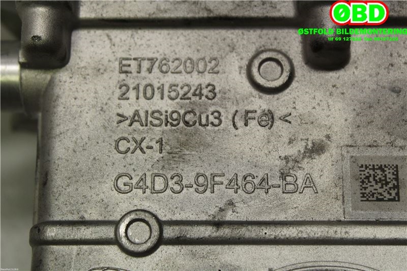 EGR-kjøler til Land Rover Discovery Sport 2015-2019 (Fase 1)  (LAND-ROVER|LR073730||G4D39F464BA)