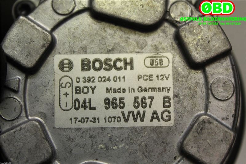 Sirkulasjonspumpe til VW Passat 2015-2019 (Fase 1) (B8) (B8) (VOLKSWAGEN|04L 965 567 B||04L965567B)