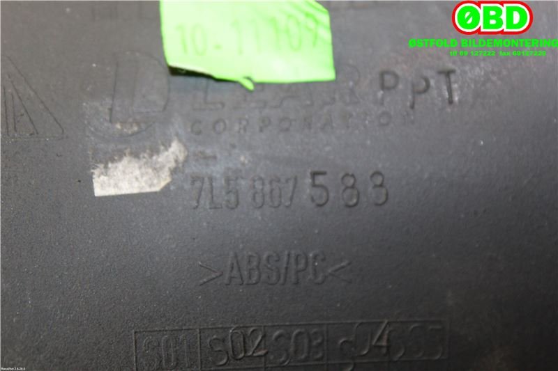 Innredning pakke til Porsche Cayenne 2007-2010 (Fase 2) (9PA) (9PA) (PORSCHE Cayenne V8 Turbo||7L5867583)