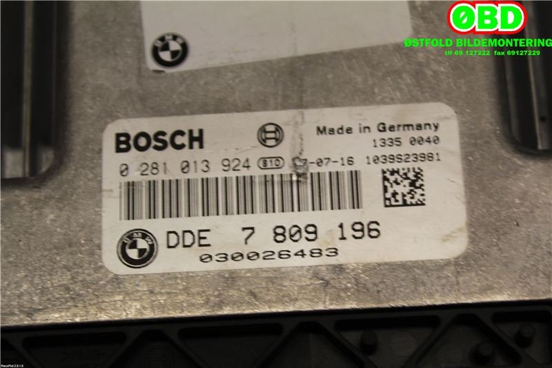 Styreenhet motor til BMW X3 2003-2006 (Fase 1) (E83) (E83) (13618506356|0281013924|7809196)