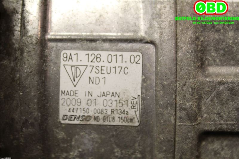 Aircondition kompressor til Porsche 911 1975-1989 (930) (930) (|9A112601102)