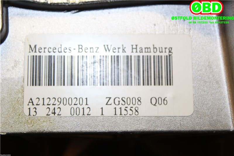 Pedal gass/brems/clutch til Mercedes E-Klasse 2013-2016 (Fase 2) (W212) (W212) (MERCEDES|A 212 290 00 01||2122900001)