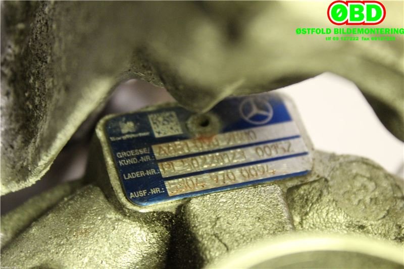 Turbo til Mercedes E-Klasse 2013-2016 (Fase 2) (W212) (W212) (MERCEDES|A 651 090 62 80||6510905780)