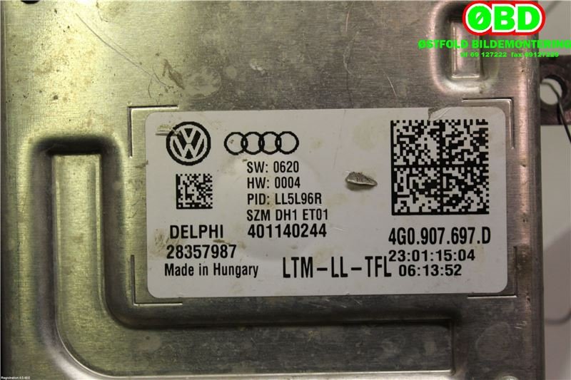 Styreenhet xenon/ballast til Škoda Octavia 2013-2016 (Type III, Fase 1)  (SKODA|4G0 907 697 D||4G0907697D)