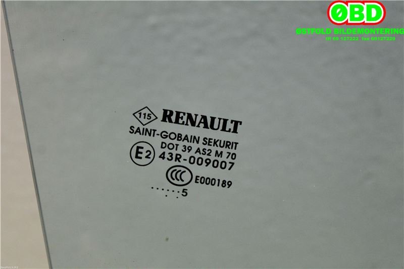 Siderute høyre foran til Renault Zoe 2013-2019 (Fase 1) (RENAULT ZOE|803004589R|)