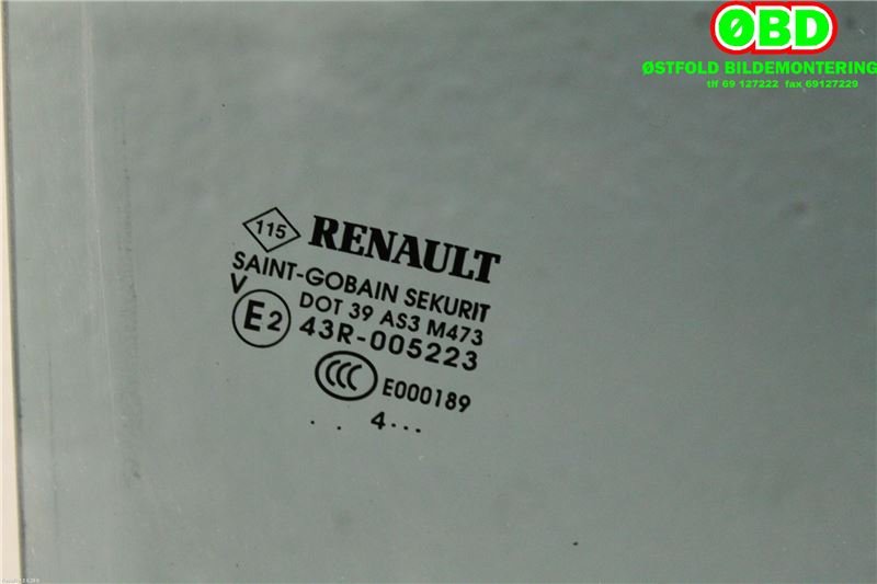 Siderute høyre bak til Renault Zoe 2013-2019 (Fase 1)  (RENAULT ZOE|823001033R|823003497R|)