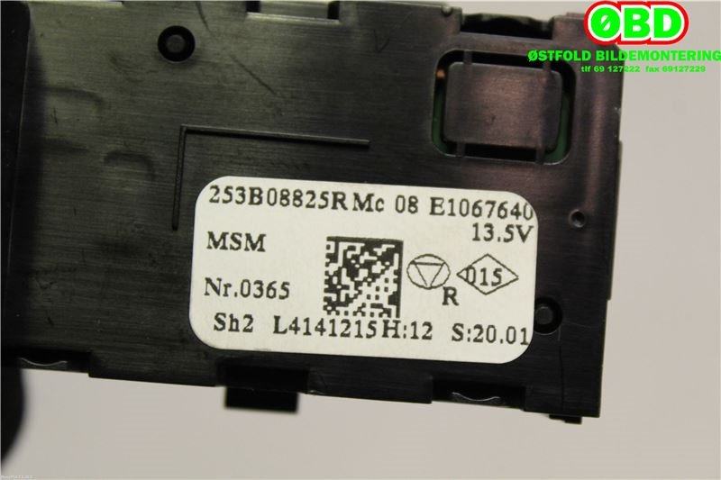 Bryter diverse til Renault Zoe 2013-2019 (Fase 1)  (RENAULT ZOE|253B08825R|)