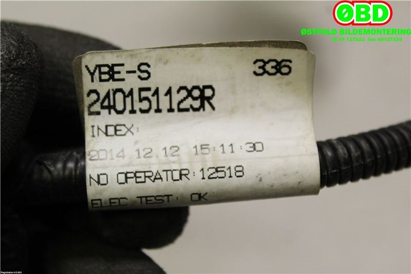 Ledningsnett til Renault Zoe 2013-2019 (Fase 1)  (RENAULT ZOE|240151129R|)