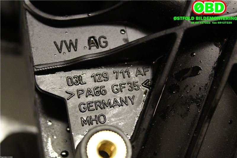 Manifold innsug til Audi Q5 2008-2012 (Type I, Fase 1)  (03L 129 711 AF|03L 129 711 BA|03L129711AF)