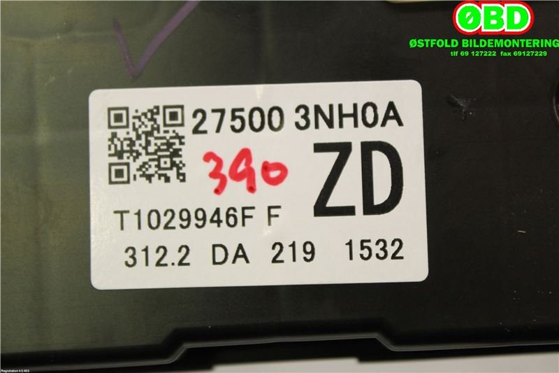 Varmeapparat betjening til Nissan Leaf 2011-2017 (Type I)  (NISSAN|275003NH0A|)