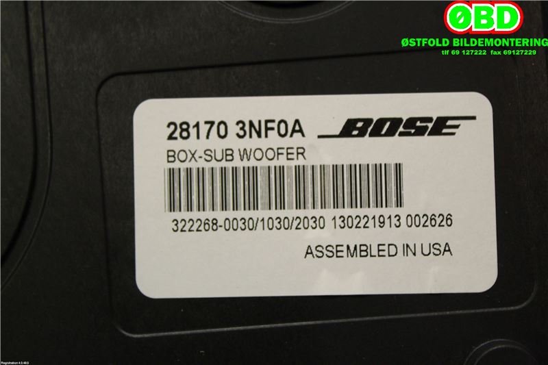 Bilstereo diverse til Nissan Leaf 2011-2017 (Type I)  (NISSAN|281703NF0A|)