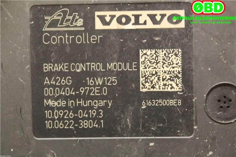 ABS sentral til Volvo XC70 2014-2016 (Type II, Fase 2)  (VOLVO|31329140||31423347)