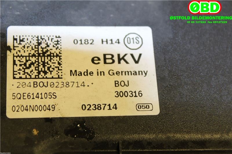 Bremsepumpe hoved til VW e-Golf 2014-2017 (Fase 1)  (VOLKSWAGEN|5QE 614 105 AT||5QE614105S)