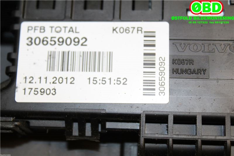 Diverse deler til Volvo V60 2010-2013 (Type I, Fase 1)  (VOLVO||31337182)