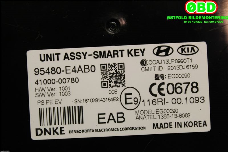 Styreenhet diverse til Kia Soul 2014-2019 (Type II)  (KIA|95480E4AB0|)